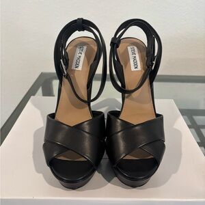 Steve Madden Black Platform Heels